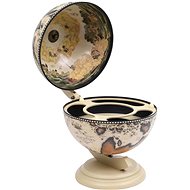 Shumee Table globe bar wine rack, eucalyptus wood, white - Wine Stand