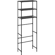 Shumee 3 tier storage rack over toilet black 53 × 28 × 169 cm - Shelving Unit