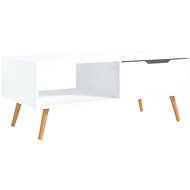 SHUMEE Konferenční stolek bílý 100 × 49,5 × 43 cm dřevotříska, 326786 - Konferenční stolek
