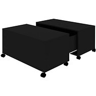 SHUMEE Konferenční stolek černý 75 ×  75 × 38 cm dřevotříska , 806868 - Konferenční stolek