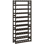 SHUMEE Wine rack for 77 bottles, black, solid pine wood - Wine Stand