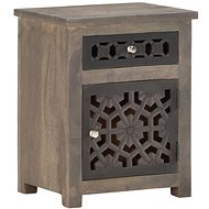 SHUMEE Bedside table 40 × 30 × 50 cm solid mangrove wood, 288101 - Night Stand