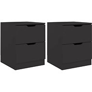 SHUMEE Noční stolky 2 ks černé 40 × 40 × 50 cm dřevotříska, 326726 - Night Stand
