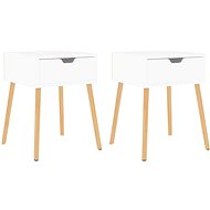 SHUMEE Bedside tables 2 pcs white 40 × 40 × 56 cm, 326808 - Night Stand