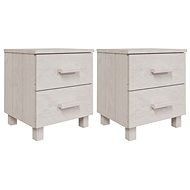 SHUMEE Noční stolky 2 ks bílé 40 × 35 × 44,5 cm masivní borové dřevo, 340409 - Night Stand