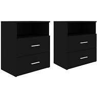 SHUMEE Bedside tables 2 pcs black 50 × 32 × 60 cm, 803275 - Night Stand