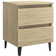 SHUMEE Sonoma oak bedside table 40 × 35 × 50 cm chipboard, 805875 - Night Stand