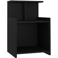 SHUMEE Bedside table black 40 × 35 × 60 cm chipboard, 806177 - Night Stand