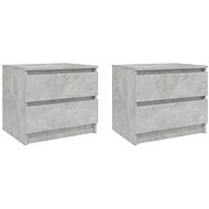 SHUMEE Noční stolky 2 ks betonově šedé 50 × 39 × 43,5 cm dřevotříska, 806202 - Noční stolek