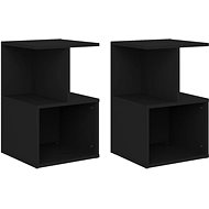 SHUMEE Noční stolky 2 ks černé 35 × 35 × 55 cm dřevotříska, 806349 - Night Stand