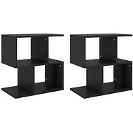 SHUMEE Bedside tables 2 pcs black 50 × 30 × 51,5 cm chipboard, 806367 - Night Stand
