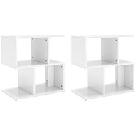 SHUMEE Bedside tables 2 pcs white high gloss 50 × 30 × 51,5 cm chipboard, 806377 - Night Stand