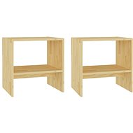 SHUMEE Bedside tables 2 pcs 40 × 30,5 × 40 cm solid pine wood, 808054 - Night Stand