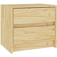 SHUMEE Bedside table 40 × 30,5 × 35,5 cm solid pine wood, 808073 - Night Stand