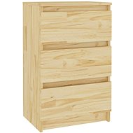SHUMEE Bedside table 40 × 29,5 × 64 cm solid pine wood, 808083 - Night Stand