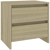SHUMEE Bedside table oak sonoma 45 × 34,5 × 44,5 cm chipboard, 809851 - Night Stand