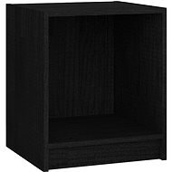 SHUMEE Noční stolek černý 35,5 × 33,5 × 41,5 cm masivní borové dřevo, 809927 - Noční stolek
