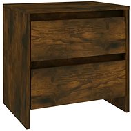SHUMEE Smoked oak bedside table 45 × 34,5 × 44,5 cm chipboard, 813038 - Night Stand