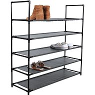 Tempo Kondela Botník, 5řadový, černý, Madilo - Shoe Rack
