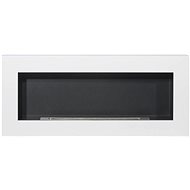 shortdesc Wall-mounted bio-frame 900 × 400 Box white structural matt - Bioethanol Fireplace