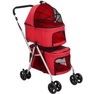 Shumee Bunk folding 83 × 48 × 97 cm oxford red - Pet Stroller