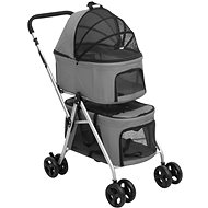Shumee Bunk folding 83 × 48 × 97 cm oxford grey - Pet Stroller