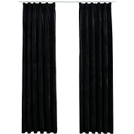 Shumee Blackout with hooks 2 pcs velvet black 140 × 175 cm - Drape