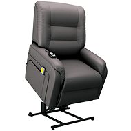 SHUMEE Electric massage lift reclining chair grey artificial leather 249915 - Massage Chair