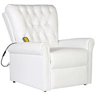 Masážní křeslo bílé umělá kůže 241671 - Massage Chair