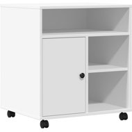 Shumee Printer stand on wheels white 60 × 50 × 67 cm - Cabinet