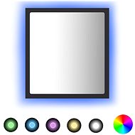 Shumee LED bathroom mirror 40 × 8,5 × 37 cm, acrylic, grey - Mirror