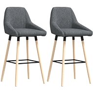 Shumee Židle 2 ks tmavě šedý textil - Barová židle