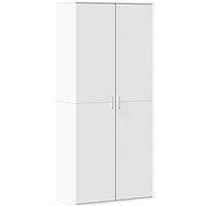 Shumee botník bílý 80 × 39 × 178 cm, kompozit dřevo - Botník