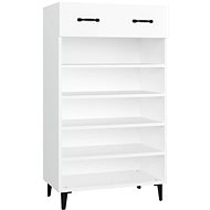 Shumee botník bílý 60 × 35 × 105 cm, kompozit dřevo - Botník
