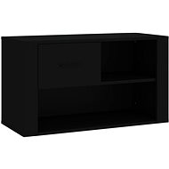 Shumee botník černý 80 × 35 × 45 cm, kompozit dřevo - Shoe Rack