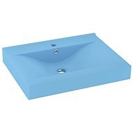 SHUMEE Luxusné keramické umývadlo s otvorom na batériu 60 × 46 cm svetlo modré - Umývadlo