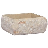 SHUMEE Umyvadlo mramorové 30 × 30 × 13 cm krémové - Umyvadlo