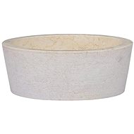 SHUMEE Umyvadlo mramorové 40 × 15 cm krémové - Umyvadlo