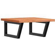Shumee Wall-mounted washbasin plate black steel and solid beech wood, 3302427 - Bathroom Sink Countertop