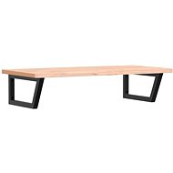 Shumee Wall-mounted washbasin plate black steel and solid beech wood, 3302435 - Bathroom Sink Countertop