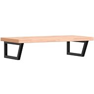 Shumee Wall-mounted washbasin plate black steel and solid beech wood, 3302439 - Bathroom Sink Countertop