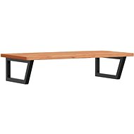 Shumee Wall-mounted washbasin plate black steel and solid beech wood, 3302443 - Bathroom Sink Countertop