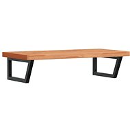 Shumee Wall-mounted washbasin plate black steel and solid beech wood, 3302447 - Bathroom Sink Countertop