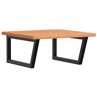 Shumee Wall-mounted washbasin plate black steel and solid beech wood, 3302511 - Bathroom Sink Countertop