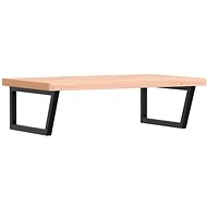 Shumee Wall-mounted washbasin plate black steel and solid beech wood, 3302523 - Bathroom Sink Countertop