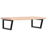 Shumee Wall-mounted washbasin plate black steel and solid oak, 3302475 - Bathroom Sink Countertop