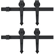 SHUMEE Sliding door accessory set 2 × 183 cm steel black - Door Accessory