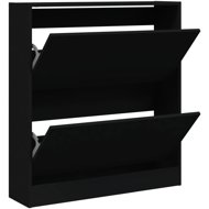 Shumee Shoe rack 80 × 21 × 87,5 cm black - Shoe Rack