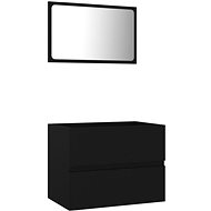 Shumee 2dílný set - černá kompozitní dřevo 804873 - Bathroom Set