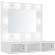 Shumee Mirror cabinet with LED - white 60 × 315 × 62 cm 808882 - Bathroom Cabinet